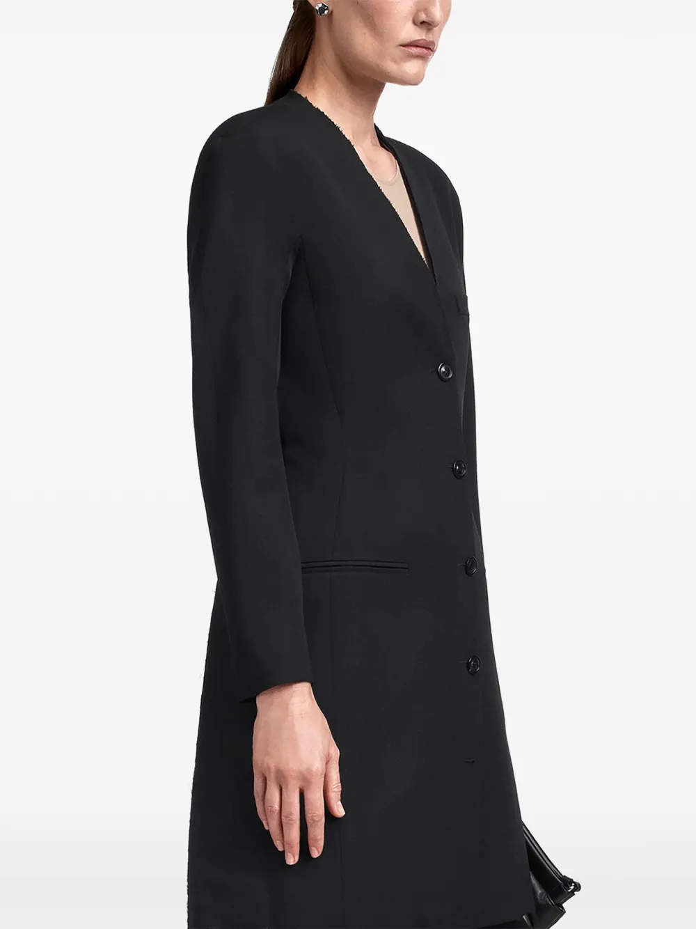 Maison Margiela Kraagloze mini-jurk Zwart
