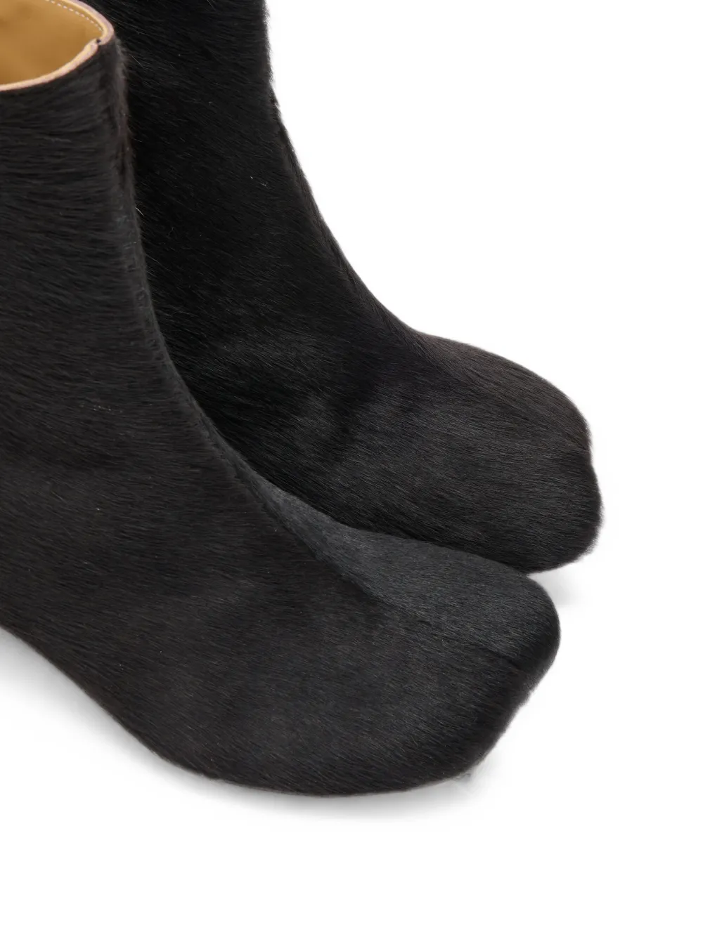 MM6 Maison Margiela Anatomic ankle boots in pony hair Zwart