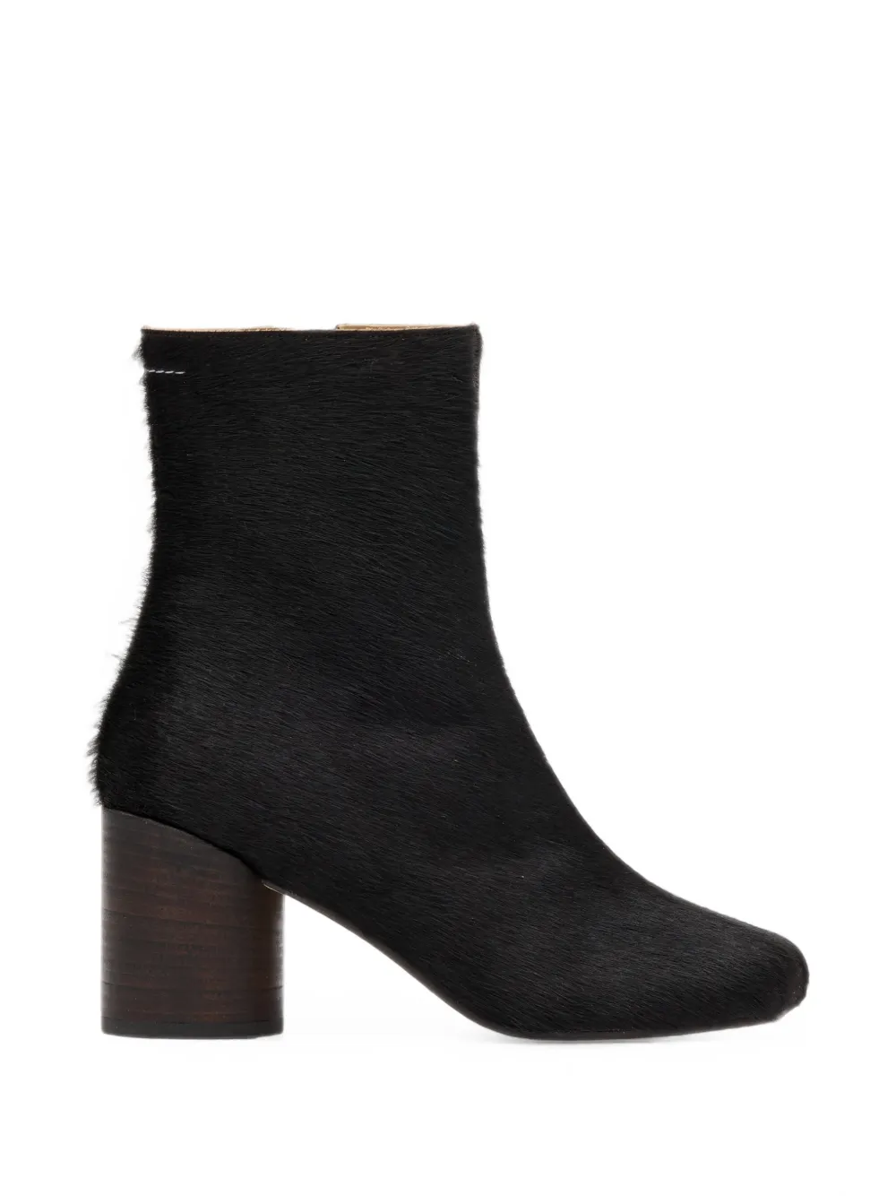 MM6 Maison Margiela Anatomic ankle boots in pony hair Zwart