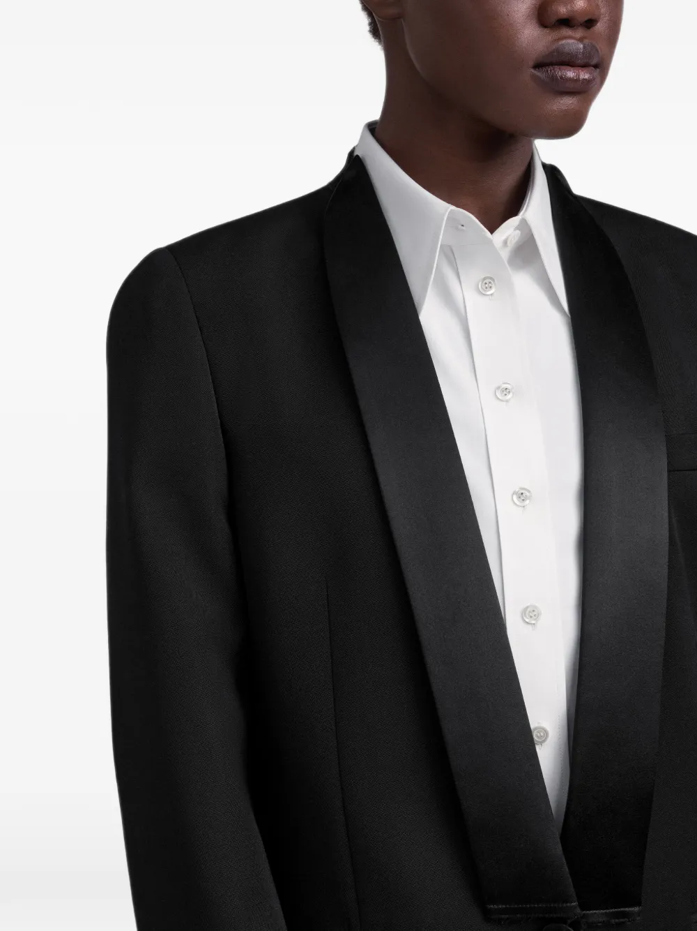 Maison Margiela Grain de Poudre smoking blazer Zwart