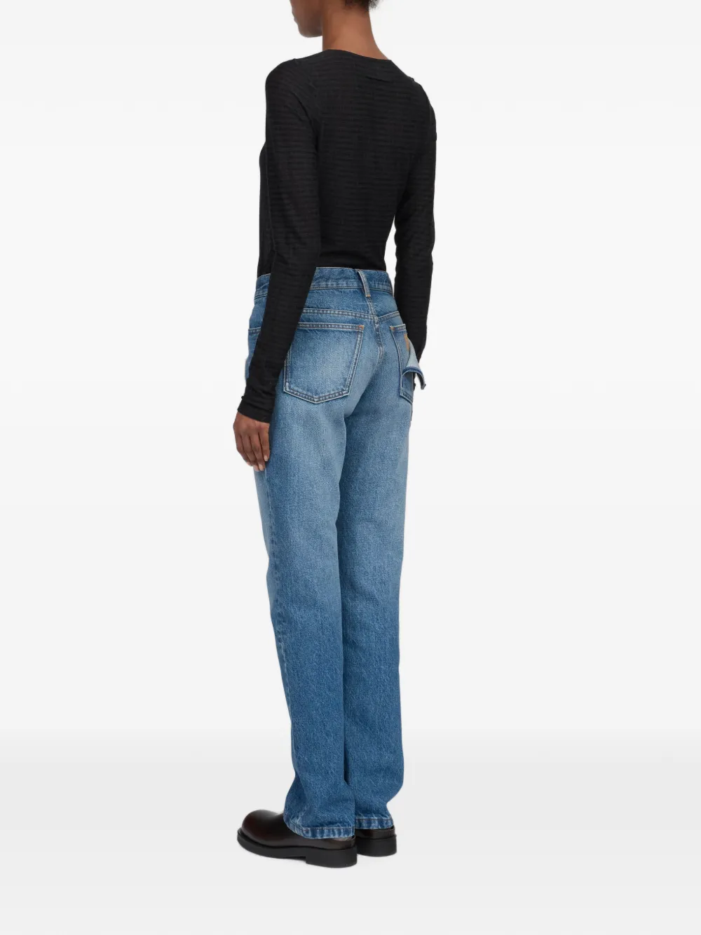 MM6 Maison Margiela Denim jeans met dubbele achterzak Blauw