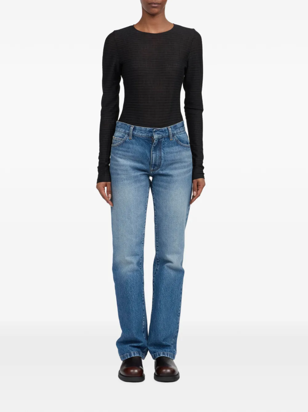 MM6 Maison Margiela Denim jeans met dubbele achterzak Blauw