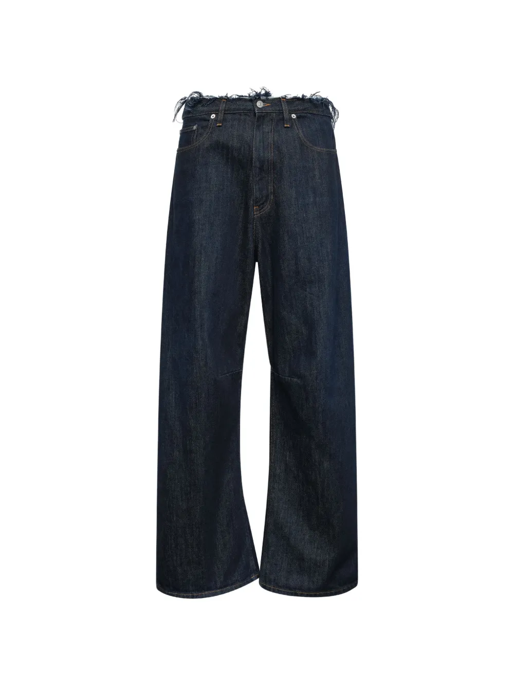 MM6 Maison Margiela frayed wide-leg jeans Blauw