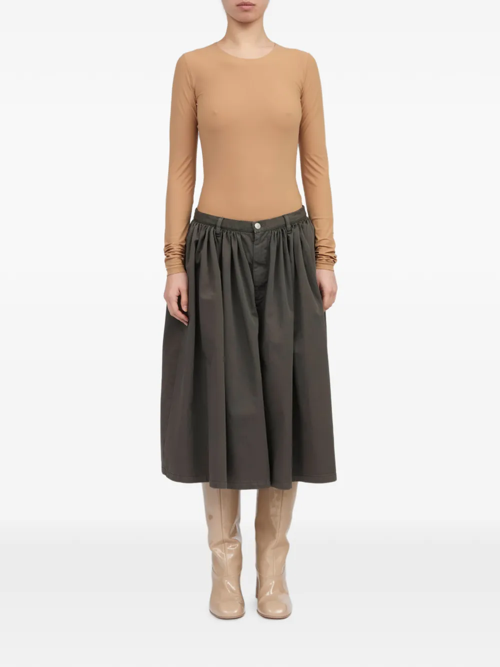 MM6 Maison Margiela Gesmockte shorts met geverfd effect Grijs