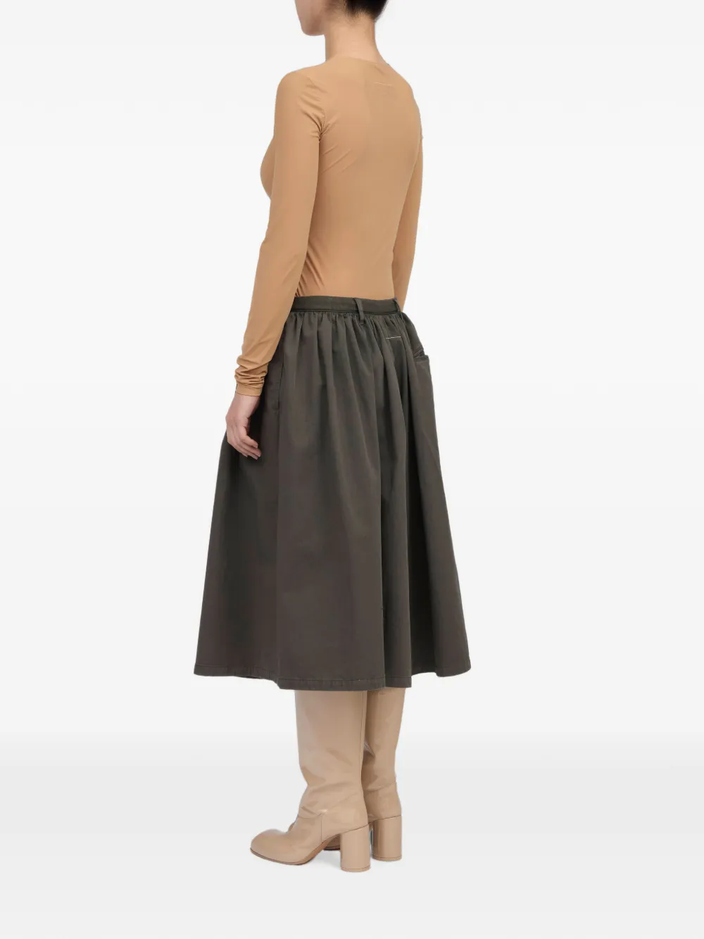 MM6 Maison Margiela Gesmockte shorts met geverfd effect Grijs