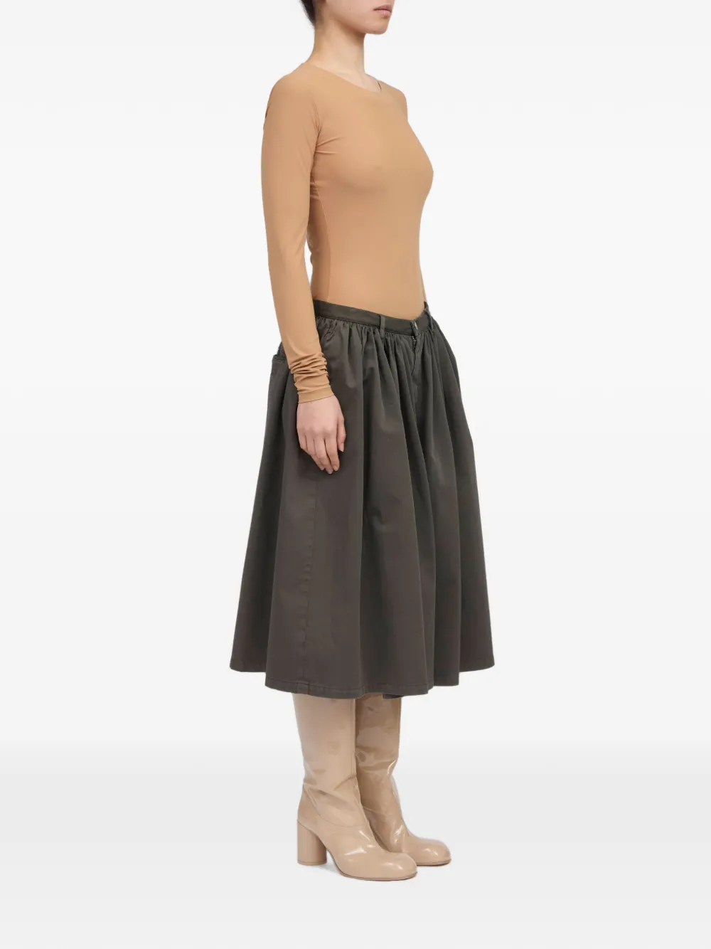 MM6 Maison Margiela Gesmockte shorts met geverfd effect Grijs