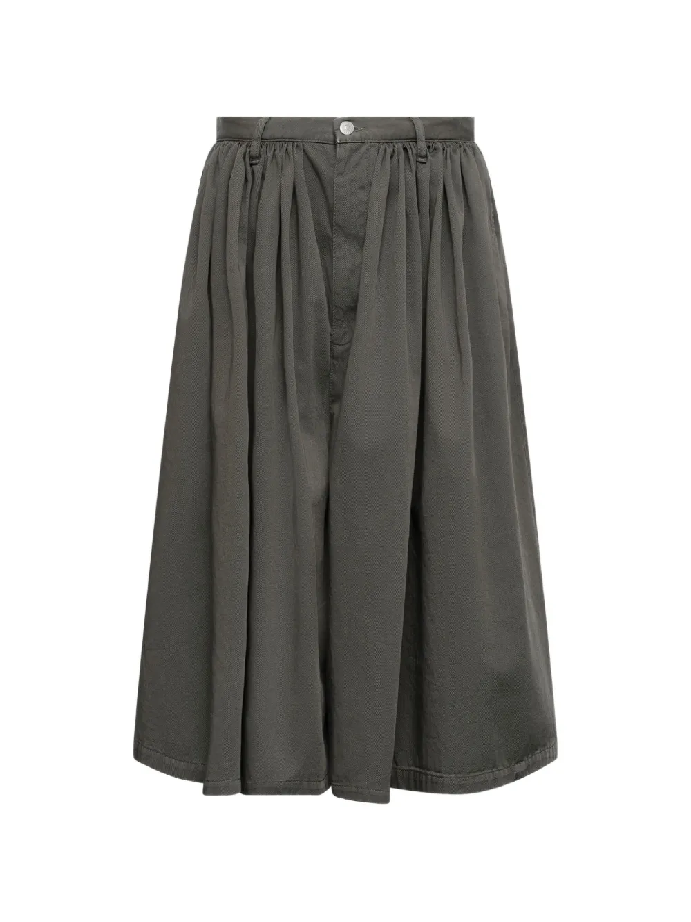 MM6 Maison Margiela gathered overdyed shorts - Grigio