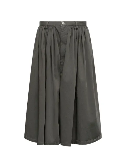 MM6 Maison Margiela gathered overdyed shorts