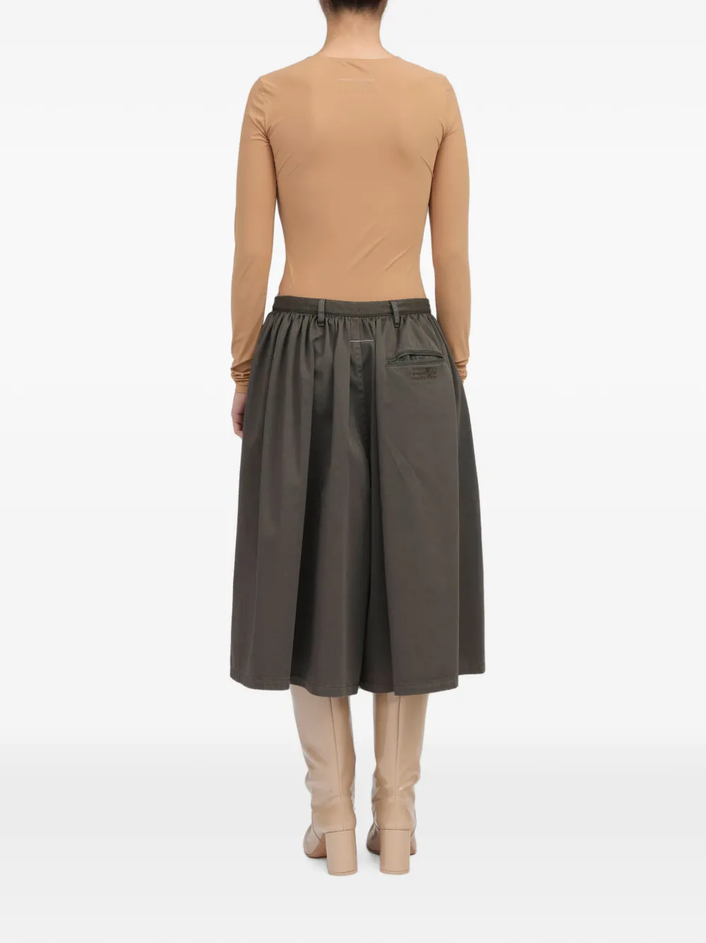 MM6 Maison Margiela Gesmockte shorts met geverfd effect Grijs