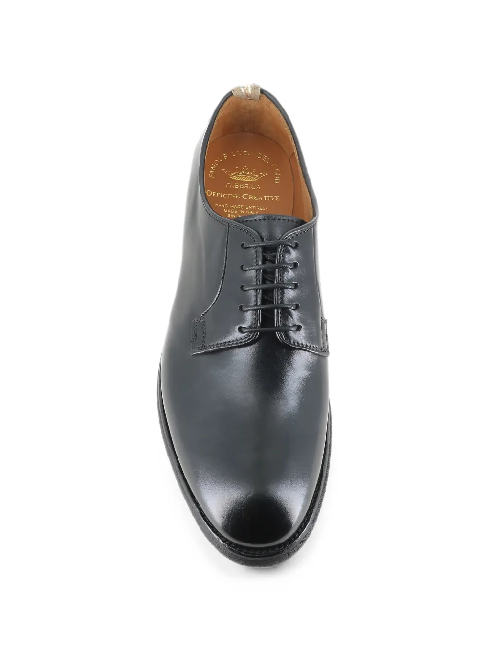 Officine Creative Bariton Flexi 001 polished-finish lace-up derby shoes Zwart