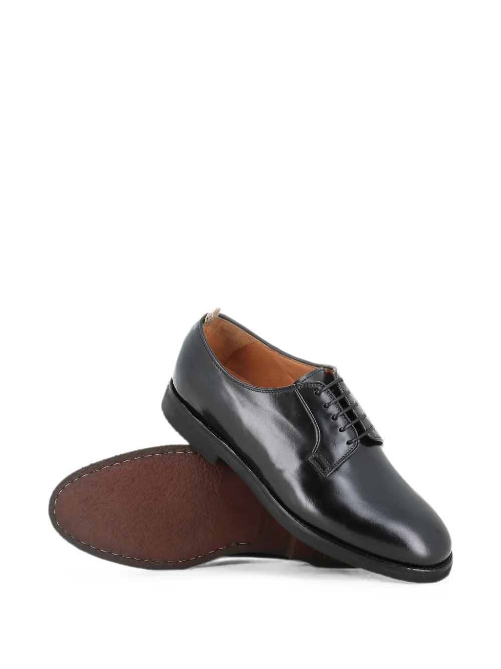 Officine Creative Bariton Flexi 001 polished-finish lace-up derby shoes Zwart