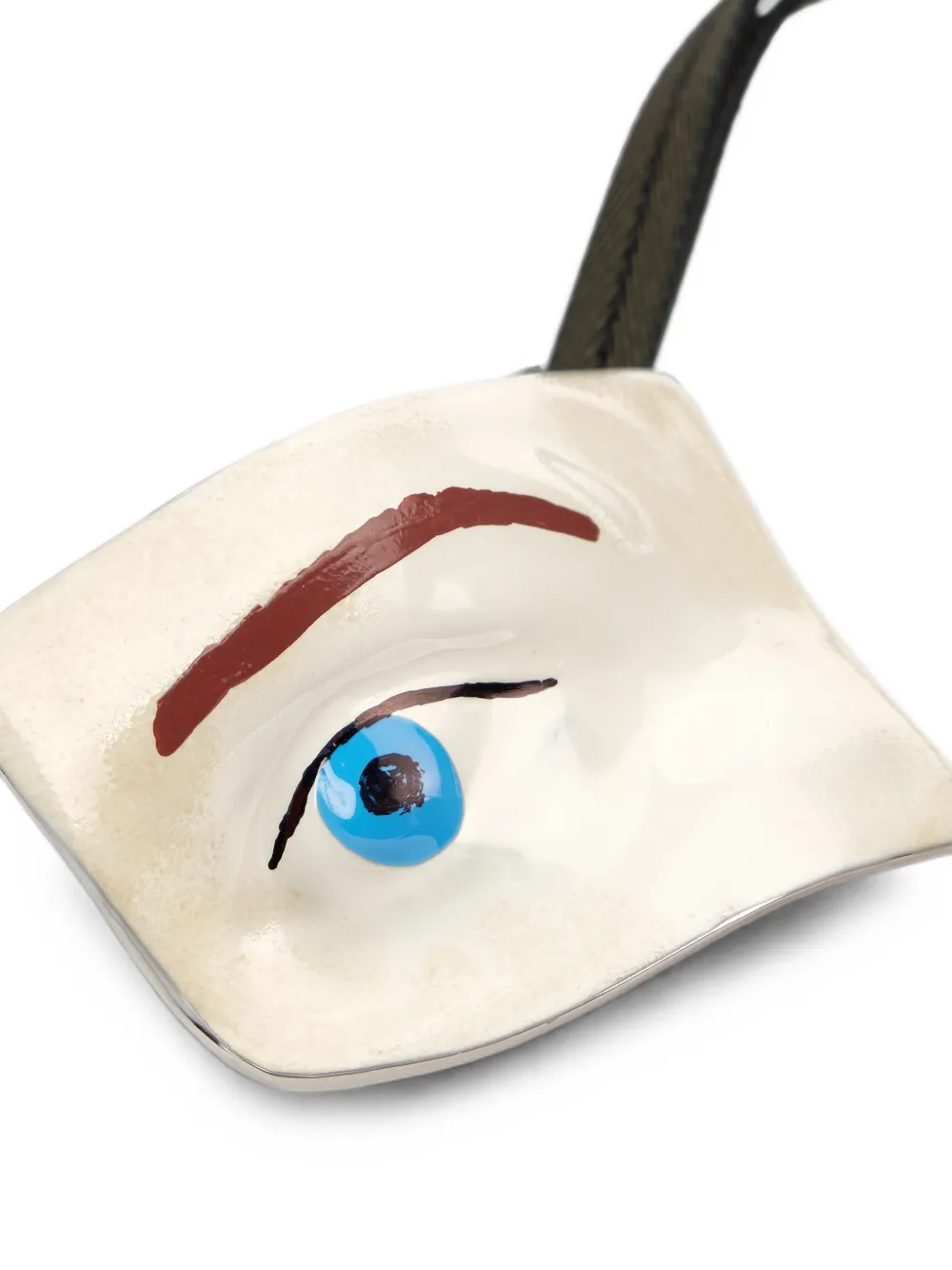 Maison Margiela Grote Broken Doll Face tassenbedel Bruin