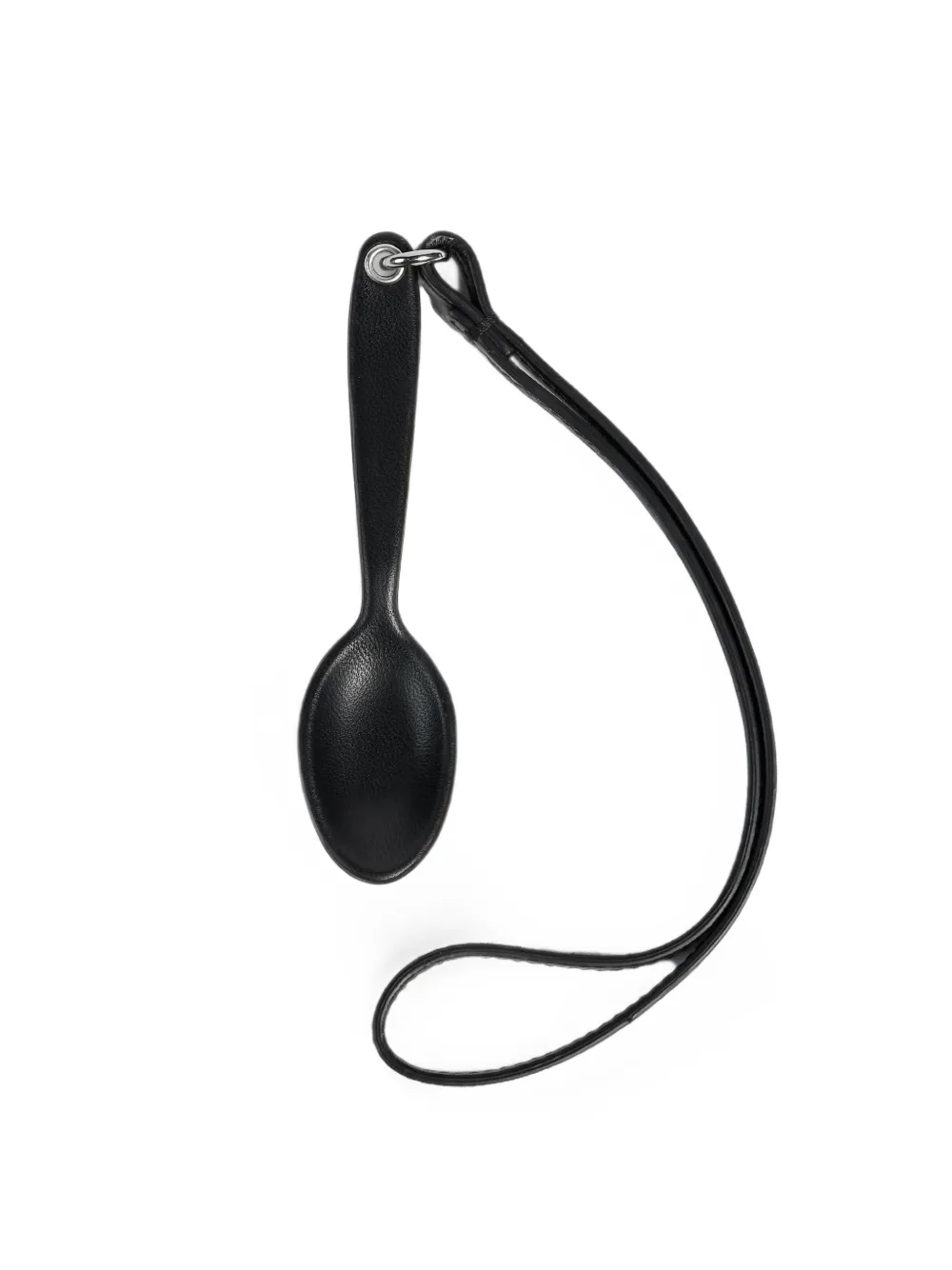 Maison Margiela Leren tassenbedel met lepel Zwart
