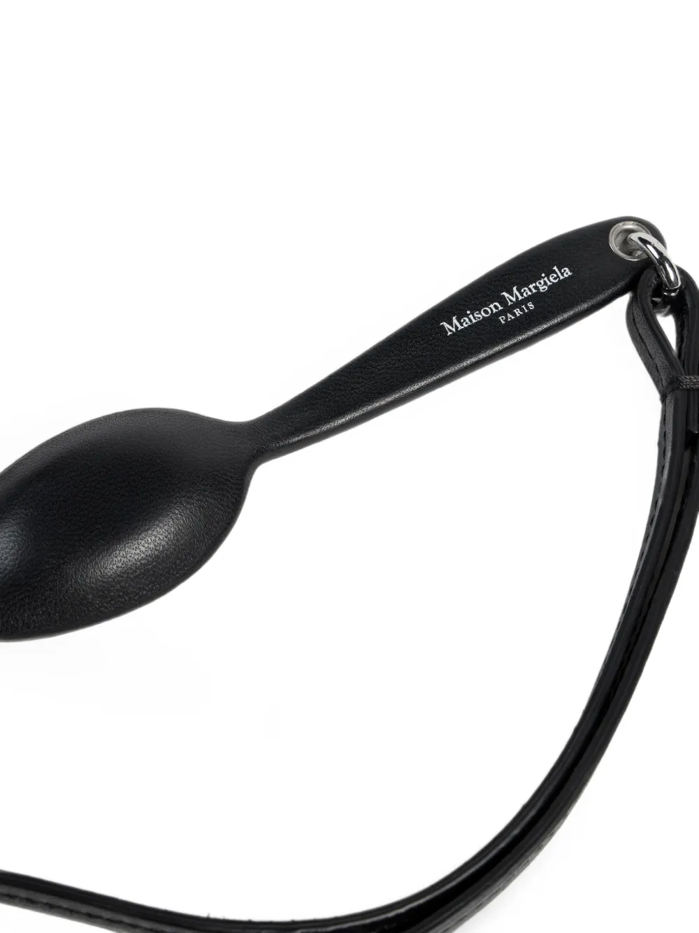 Maison Margiela Leren tassenbedel met lepel Zwart