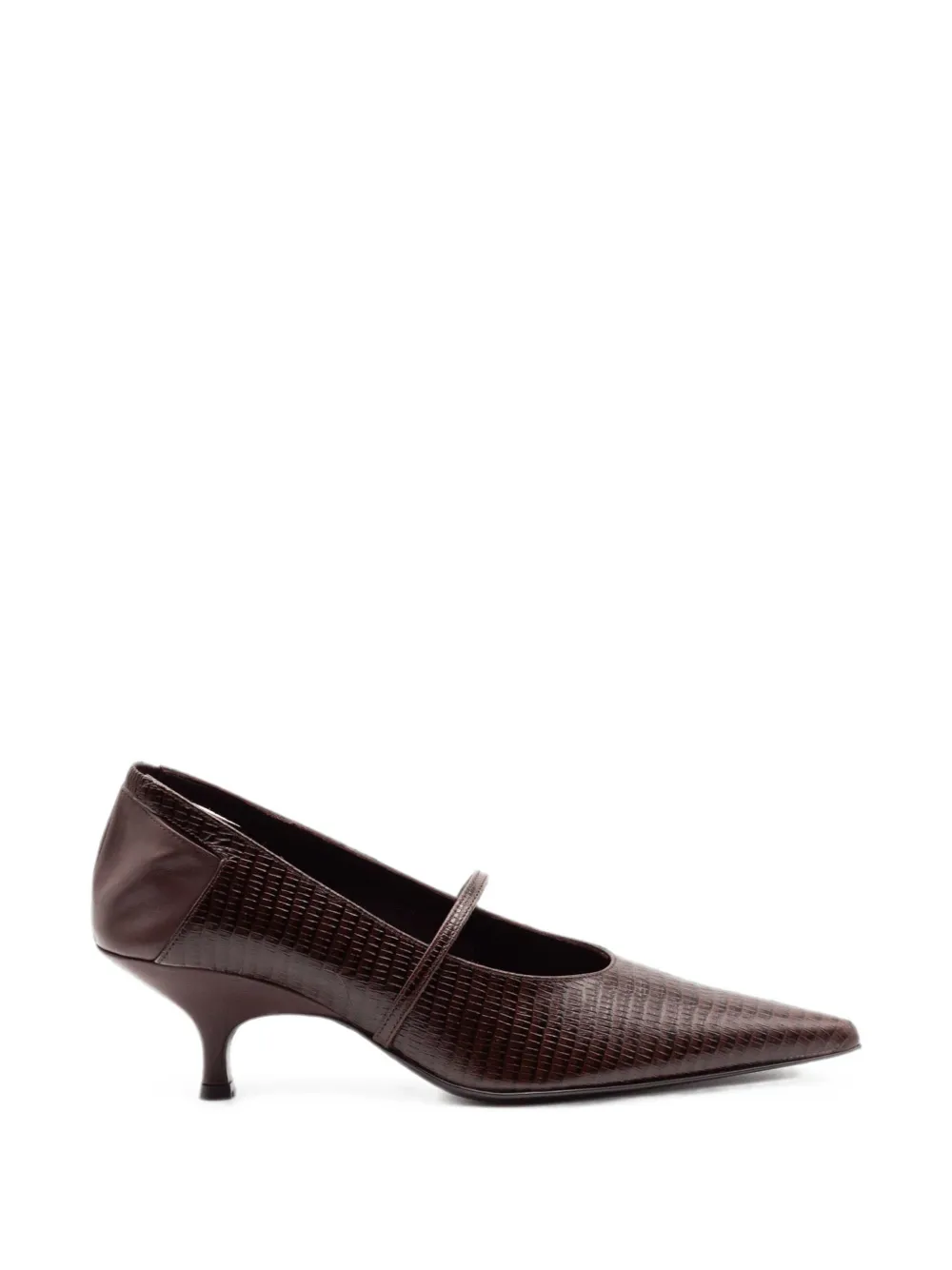 GIABORGHINI Elisa woven-effect pumps Bruin
