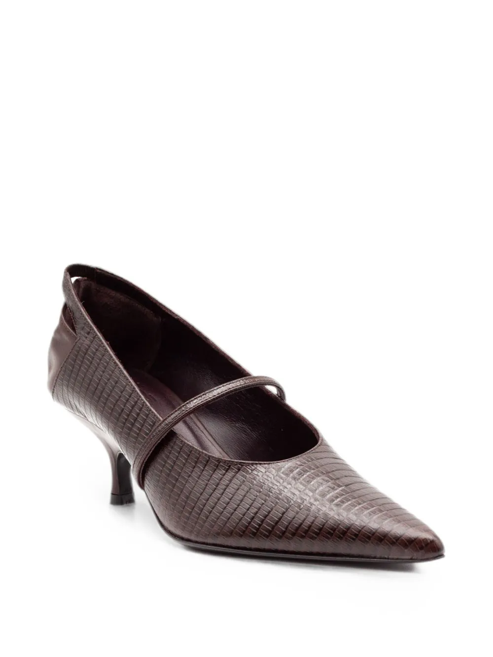 GIABORGHINI Elisa pumps met geweven effect Bruin