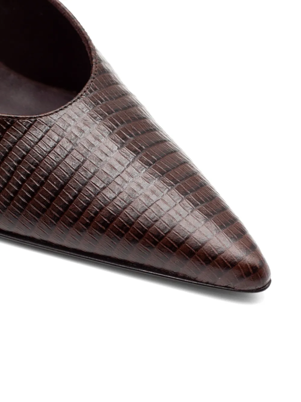 GIABORGHINI Elisa pumps met geweven effect Bruin