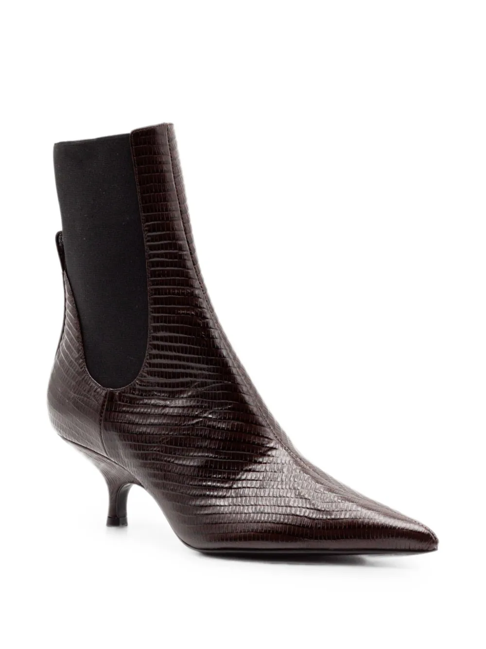 GIABORGHINI Tara reptile-effect Chelsea ankle boots Bruin