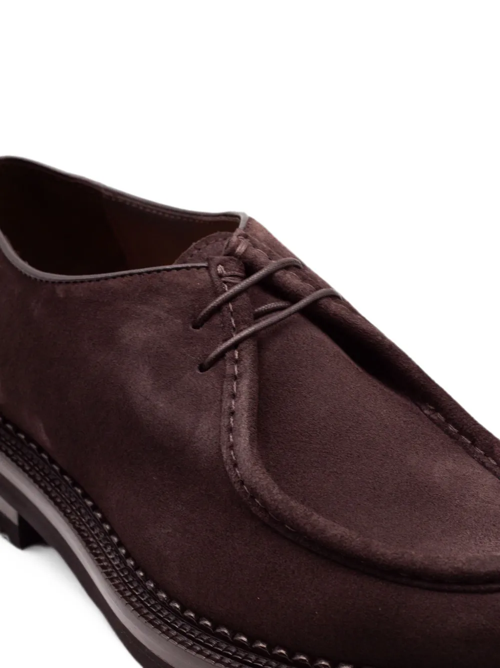 Green George apron-toe suede Derby shoes Bruin