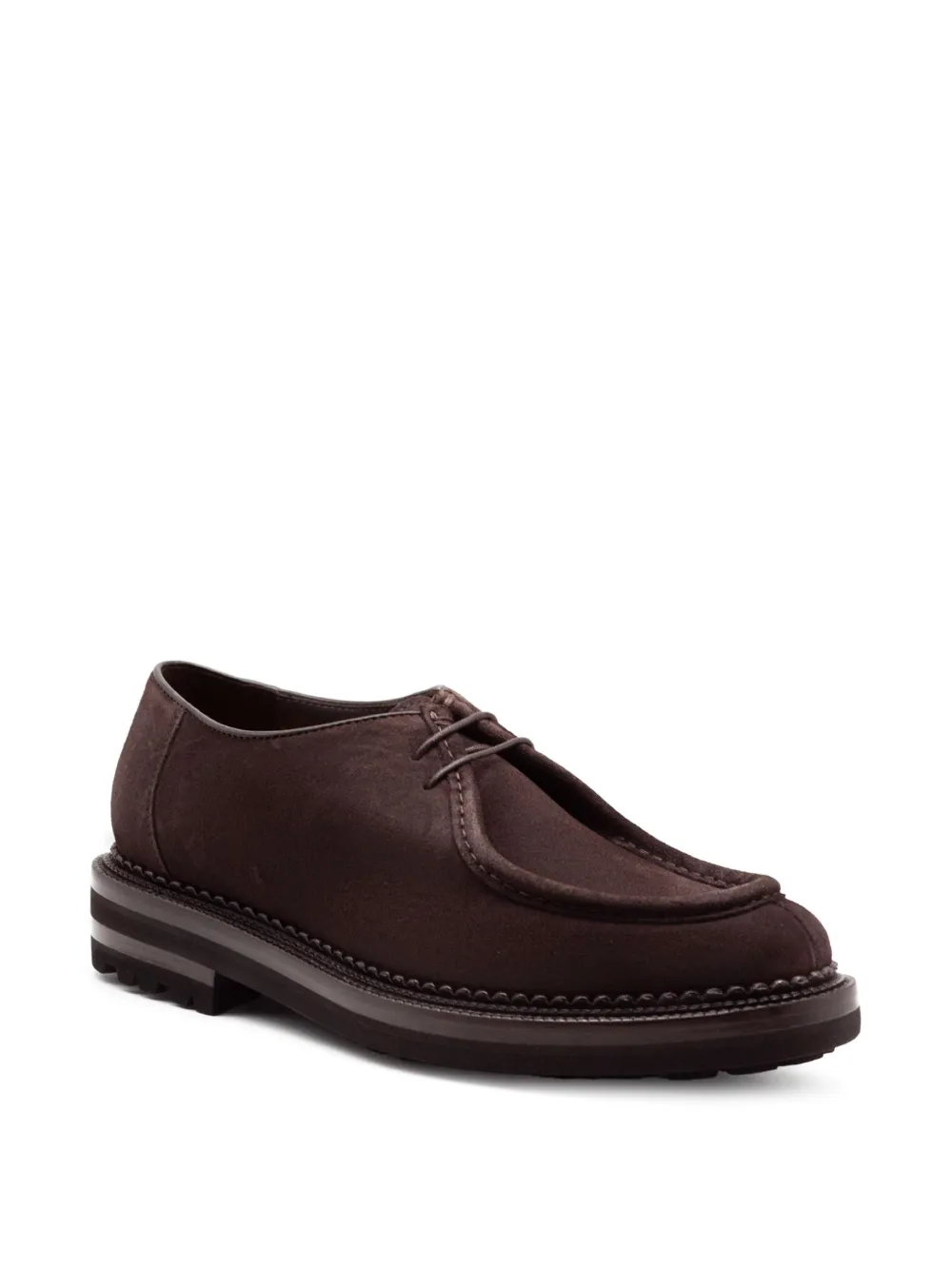 Green George apron-toe suede Derby shoes Bruin