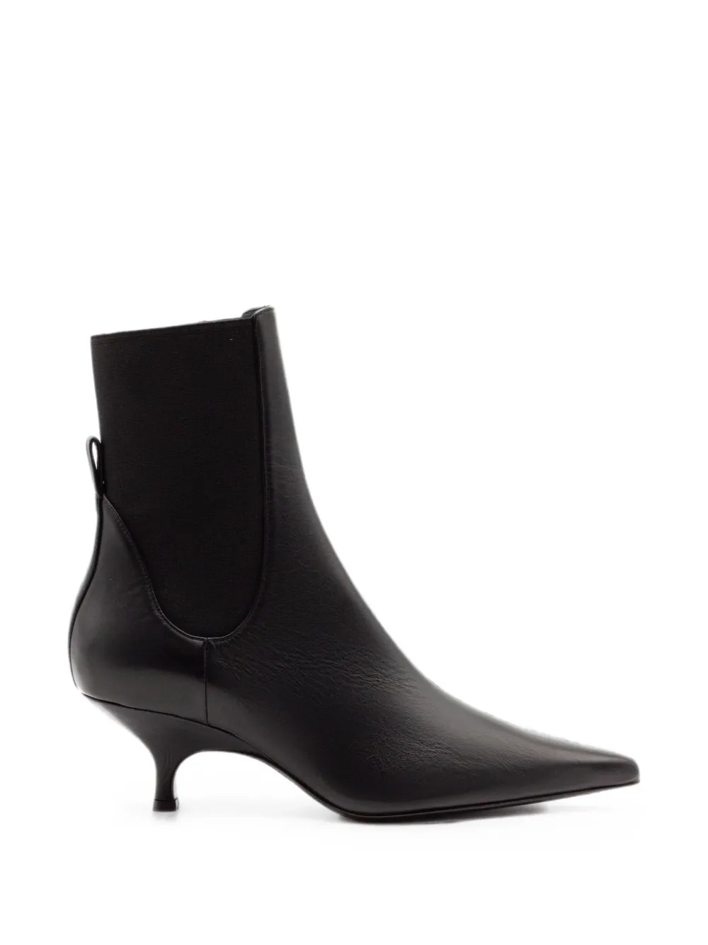 GIABORGHINI Tara elastic-panel Chelsea ankle boots Zwart