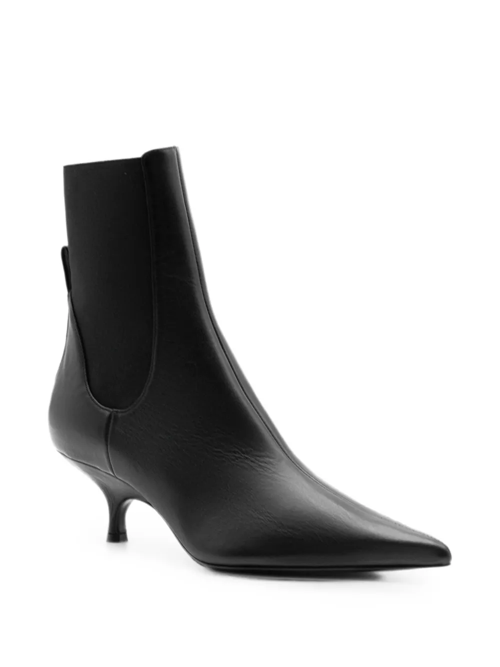 GIABORGHINI Tara elastic-panel Chelsea ankle boots Zwart