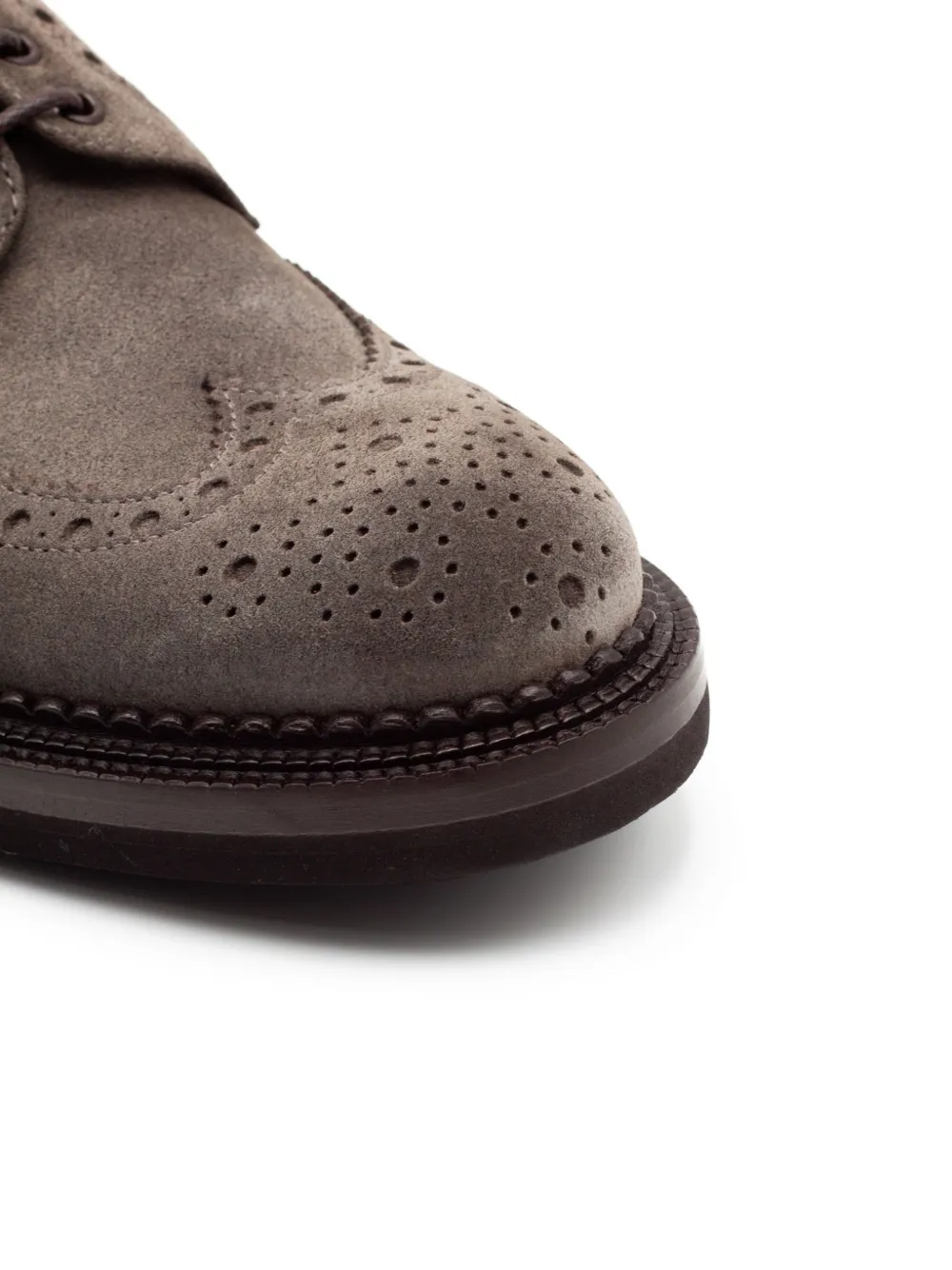 Green George suede brogue derby shoes Grijs