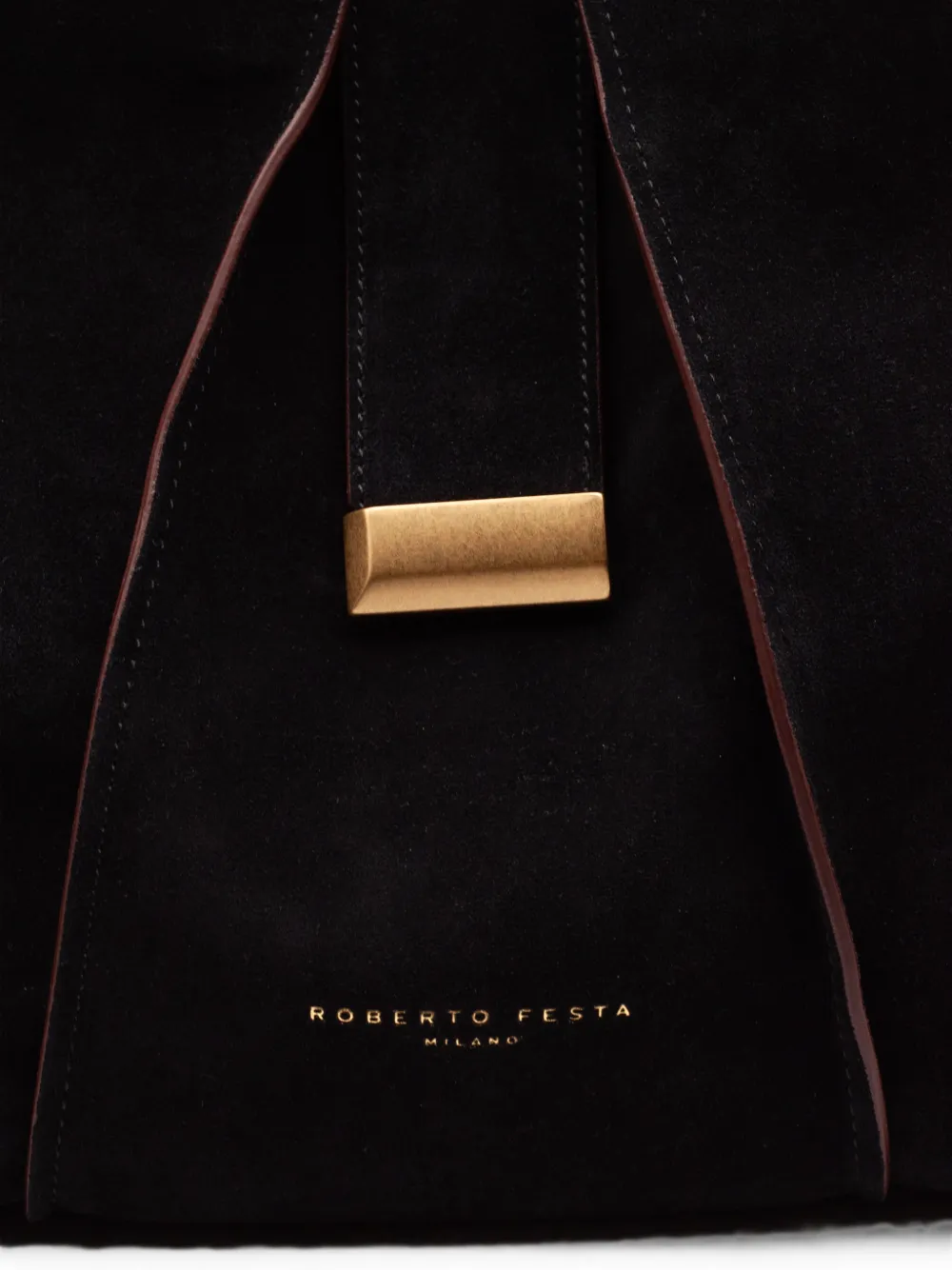 Roberto Festa Grote Eloise suède shopper Zwart