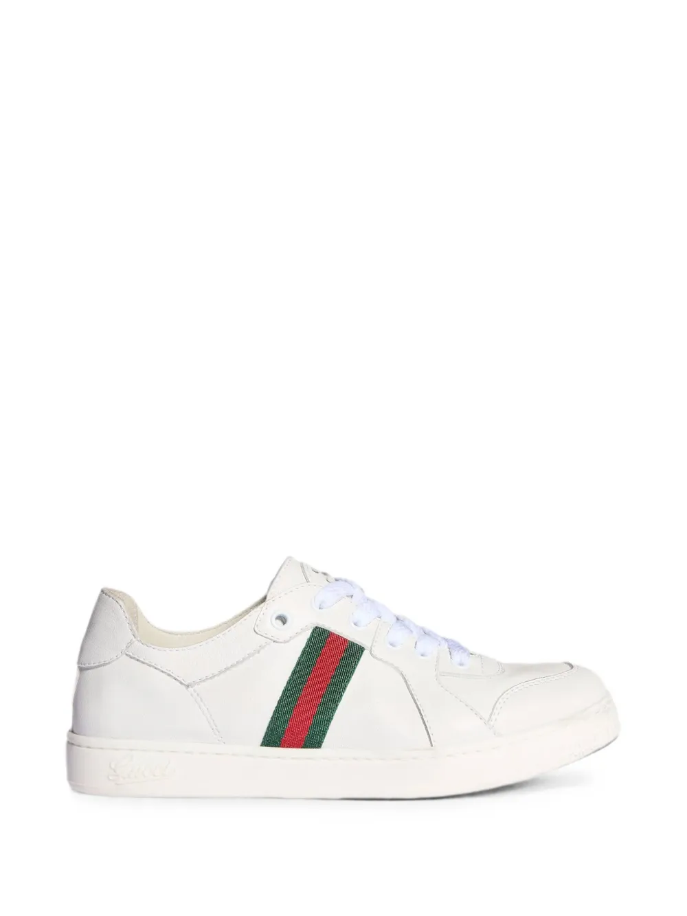Gucci Kids Web-stripe GG Cross low-top sneakers Wit
