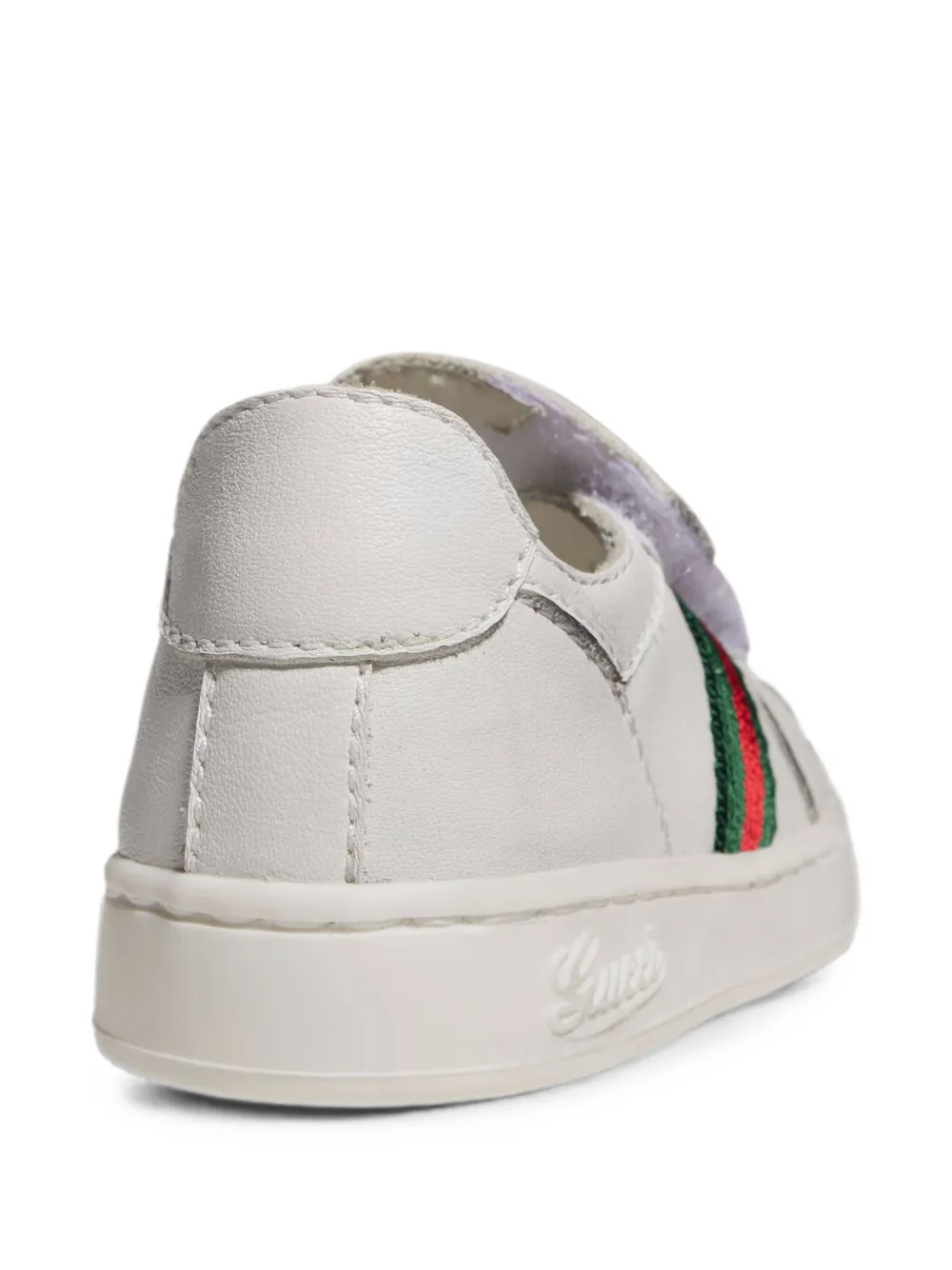 Gucci Kids Web-stripe sneakers Wit