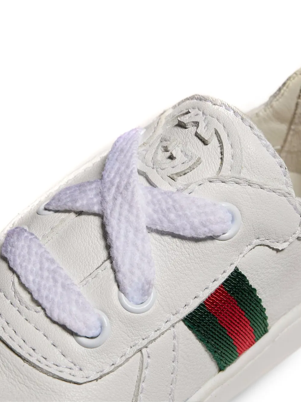 Gucci Kids Web-stripe sneakers Wit