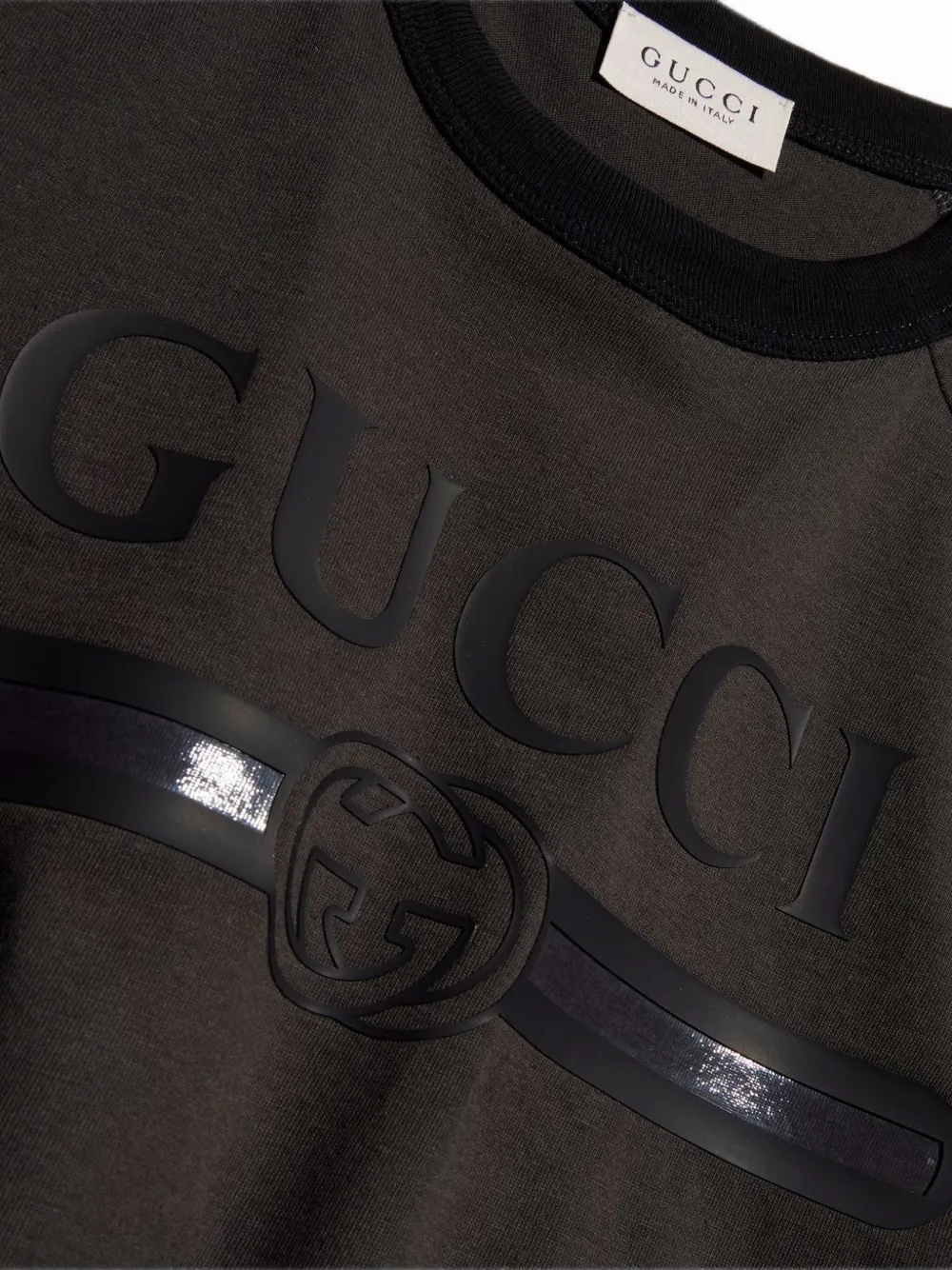 Gucci Kids T-shirt met logoprint Grijs