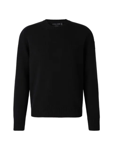 Canada Goose logo-patch ribbed-trim sweater