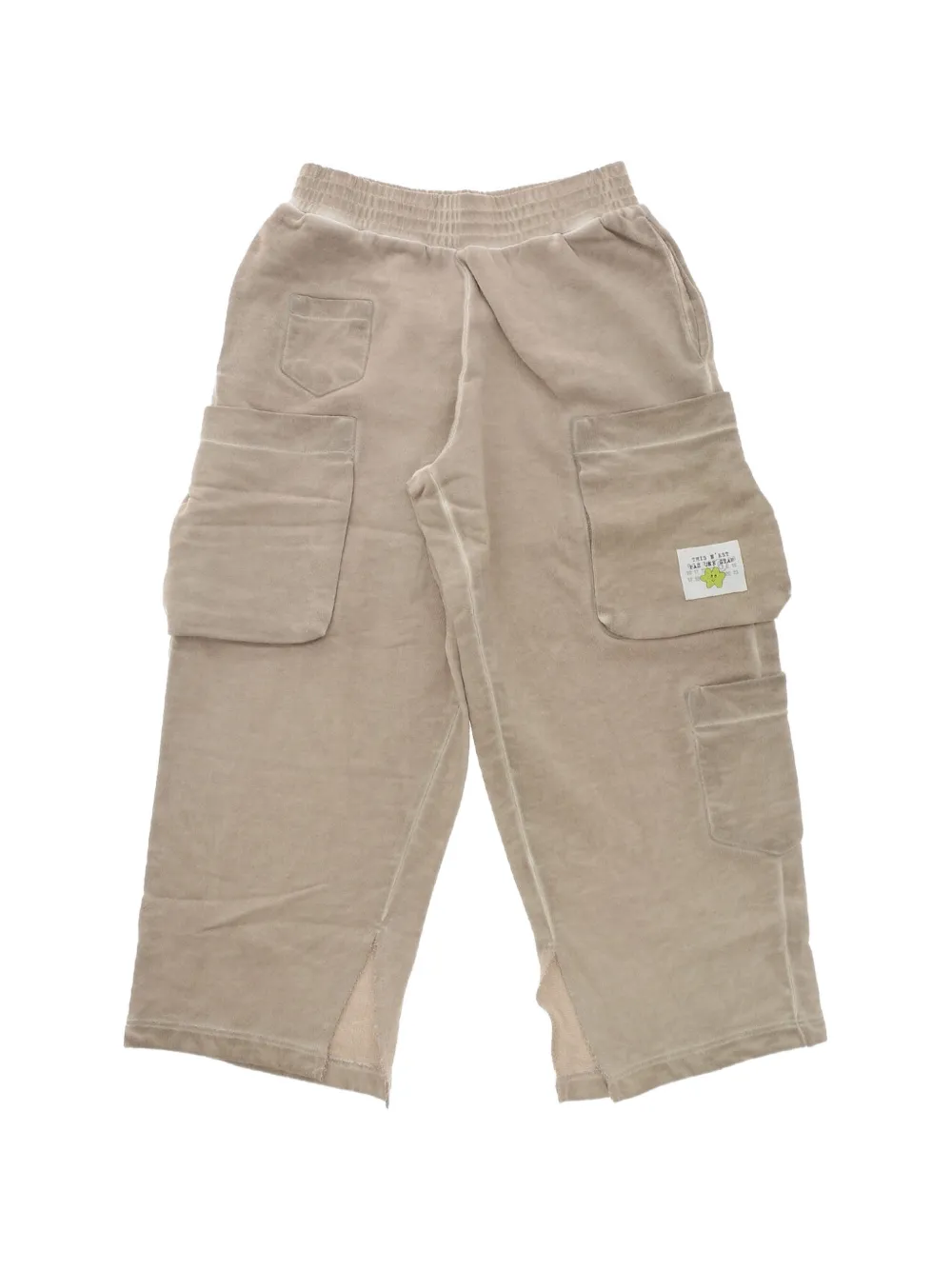 MM6 Maison Margiela Kids pantalon cargo à effet délavé - Tons neutres