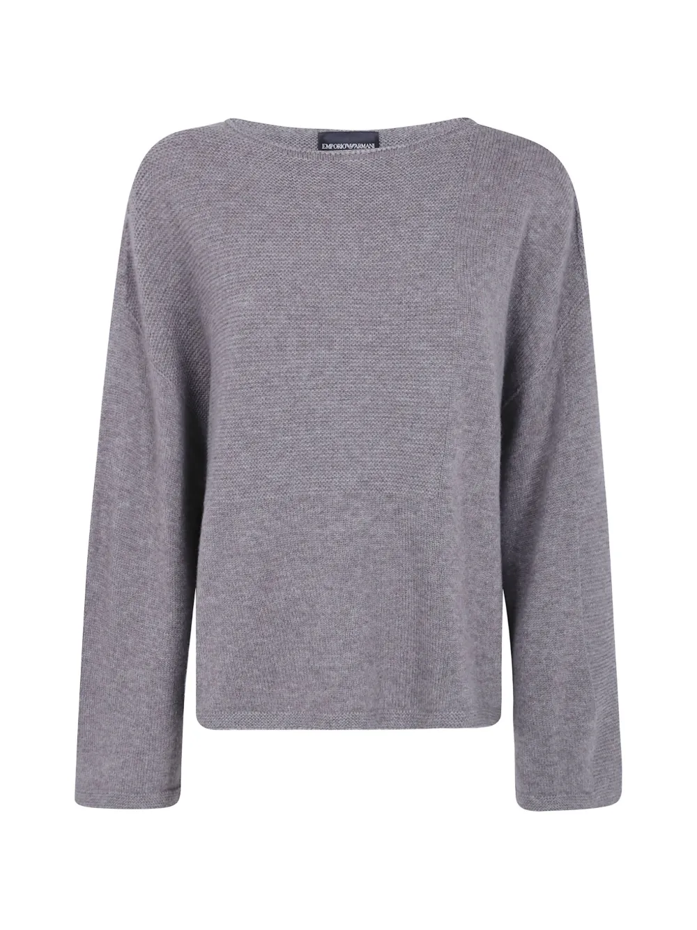 Emporio Armani fine-knit drop-shoulder sweater - Grau
