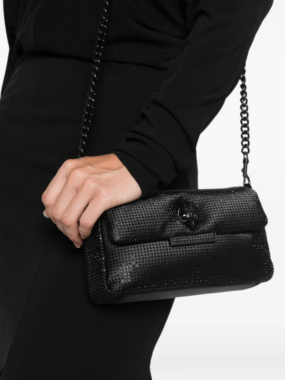 Kurt Geiger London Oxford schoudertas verfraaid met kristallen Zwart