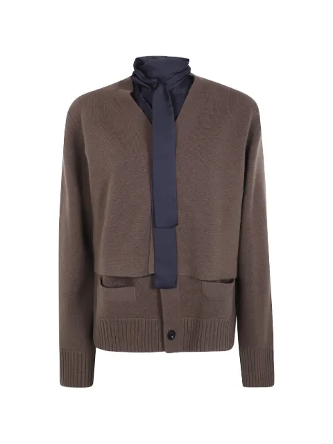 sacai cárdigan con efecto a capas