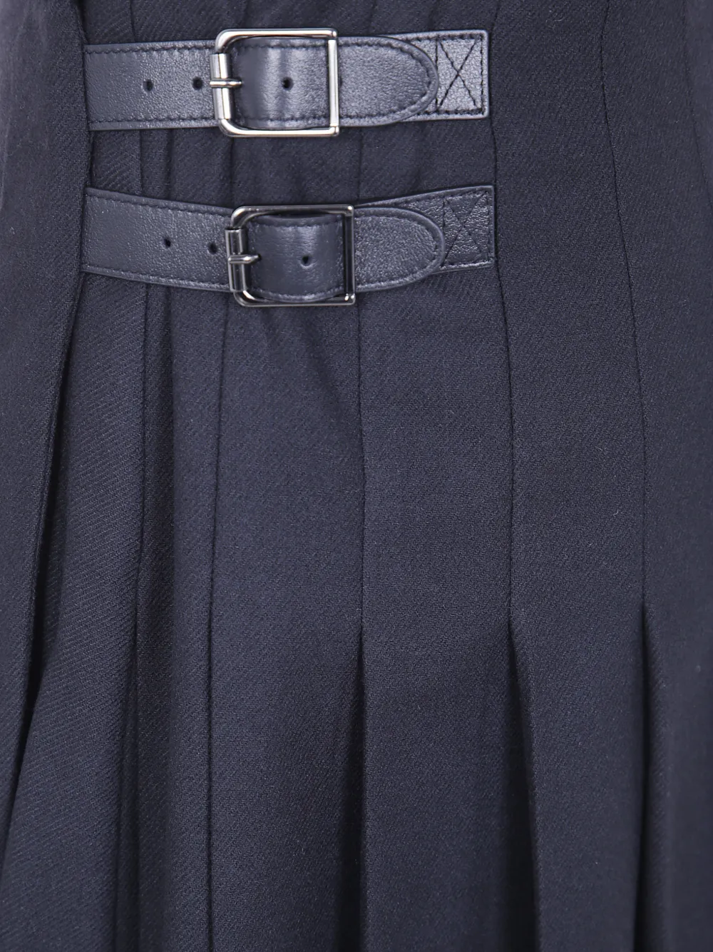 Emporio Armani Mini-rok met plooien en gesp-detail Blauw