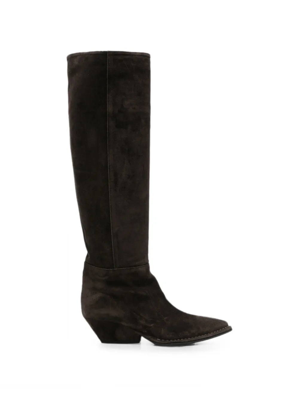 Del Carlo pointed-toe suede boots - Marrone