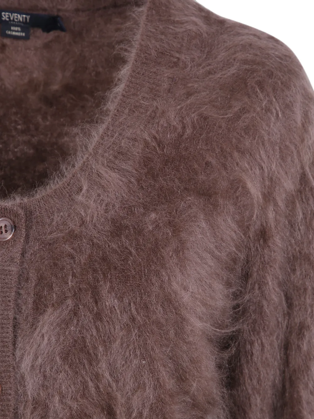 Seventy Kasjmier vest met geborstelde afwerking Bruin