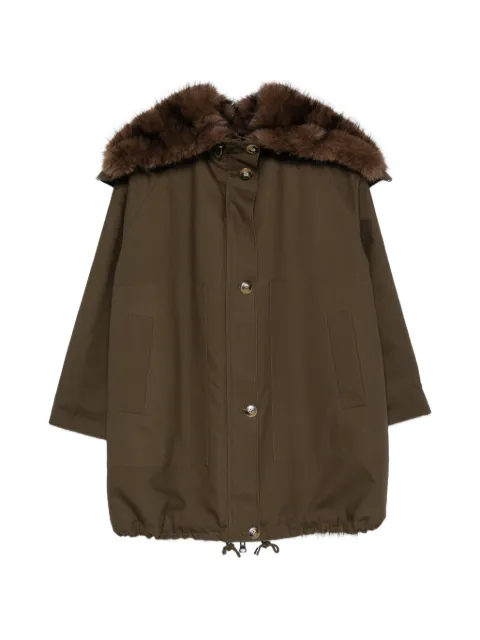 VALENTINI 1972 faux-fur trim drawstring coat