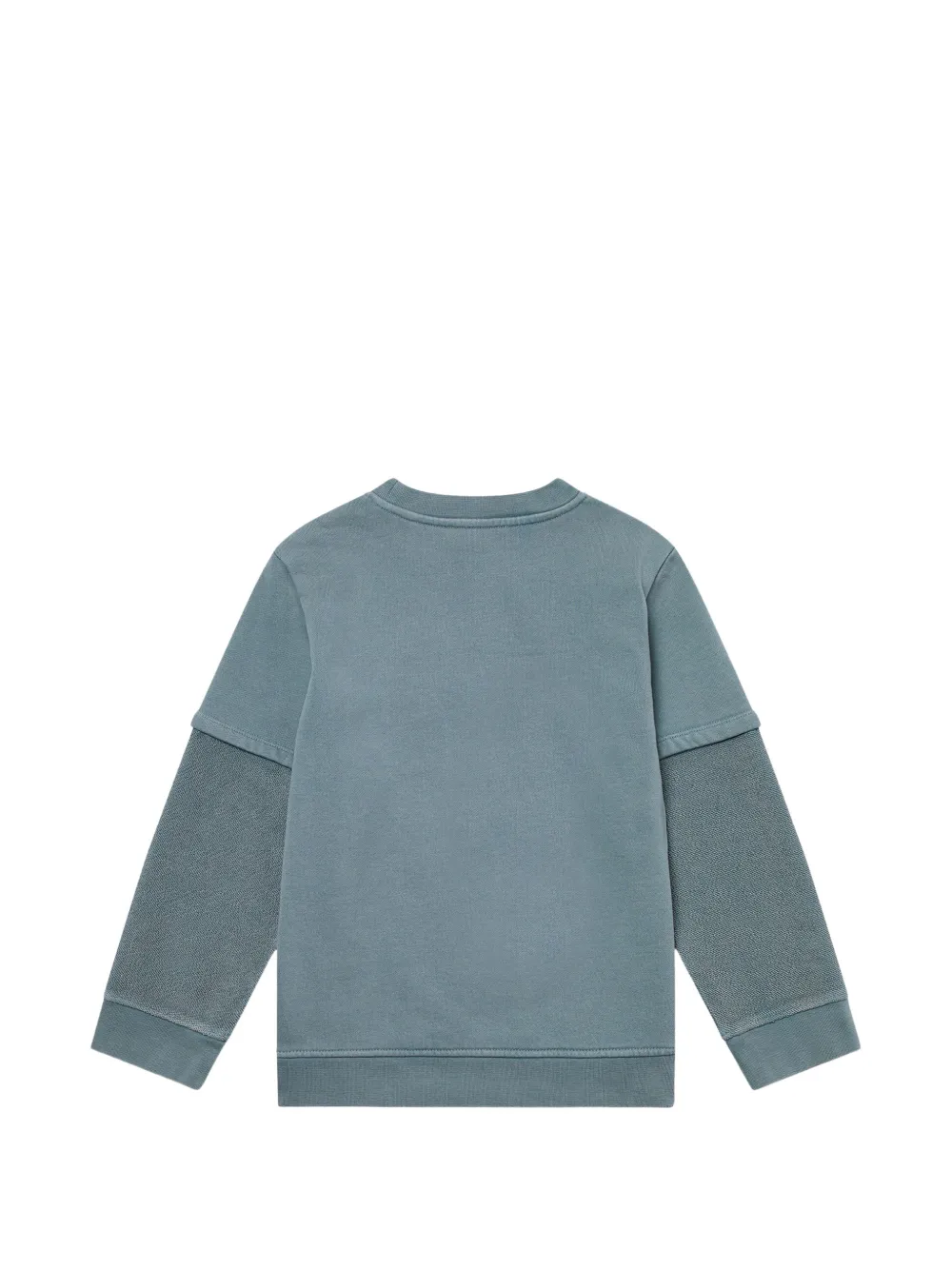 Stella McCartney Kids Trui met geborduurd logo en gelaagde mouwen Blauw