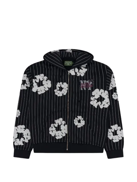 Denim Tears Yankees Wreath striped zip-up hoodie