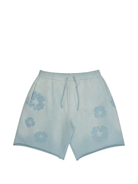 Denim Tears Faded Mono Cotton Wreath track shorts