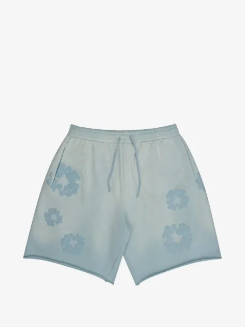 Denim Tears Faded Mono Cotton Wreath track shorts
