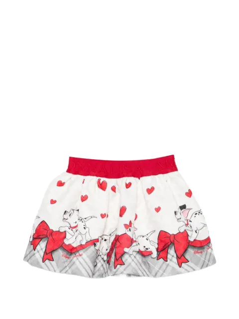 Monnalisa graphic-print flared skirt