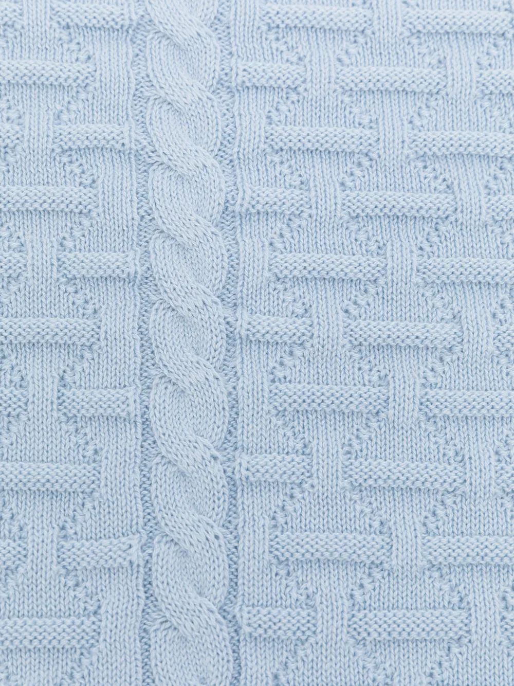 Mayoral Kabelgebreide deken met textuur afwerking Blauw