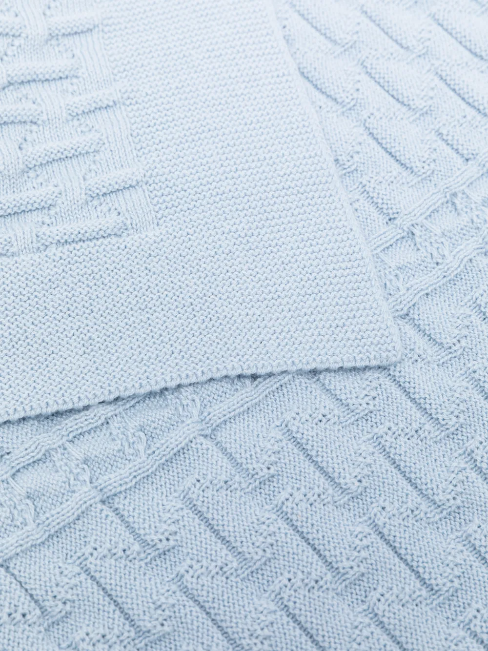 Mayoral Kabelgebreide deken met textuur afwerking Blauw