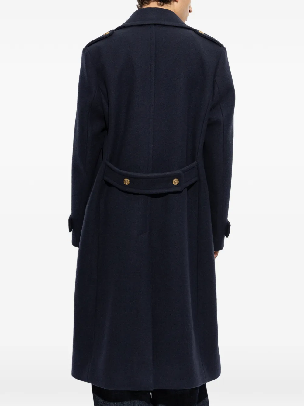Dolce & Gabbana Wollen jas met dubbele rij knopen Blauw