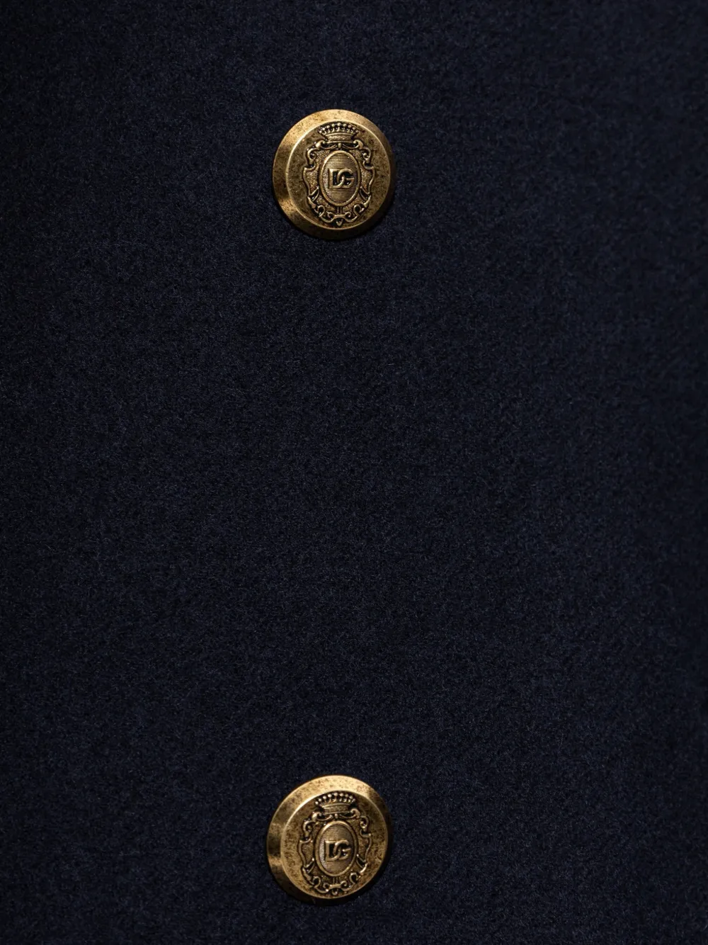Dolce & Gabbana Wollen jas met dubbele rij knopen Blauw